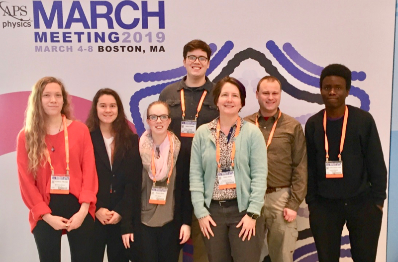 Wooster Physics at the March 2019 meeting of themAmerican Physical Society in Boston, Massachusetts